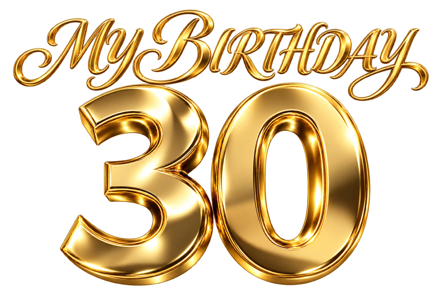 My Birthday 30 dorado
